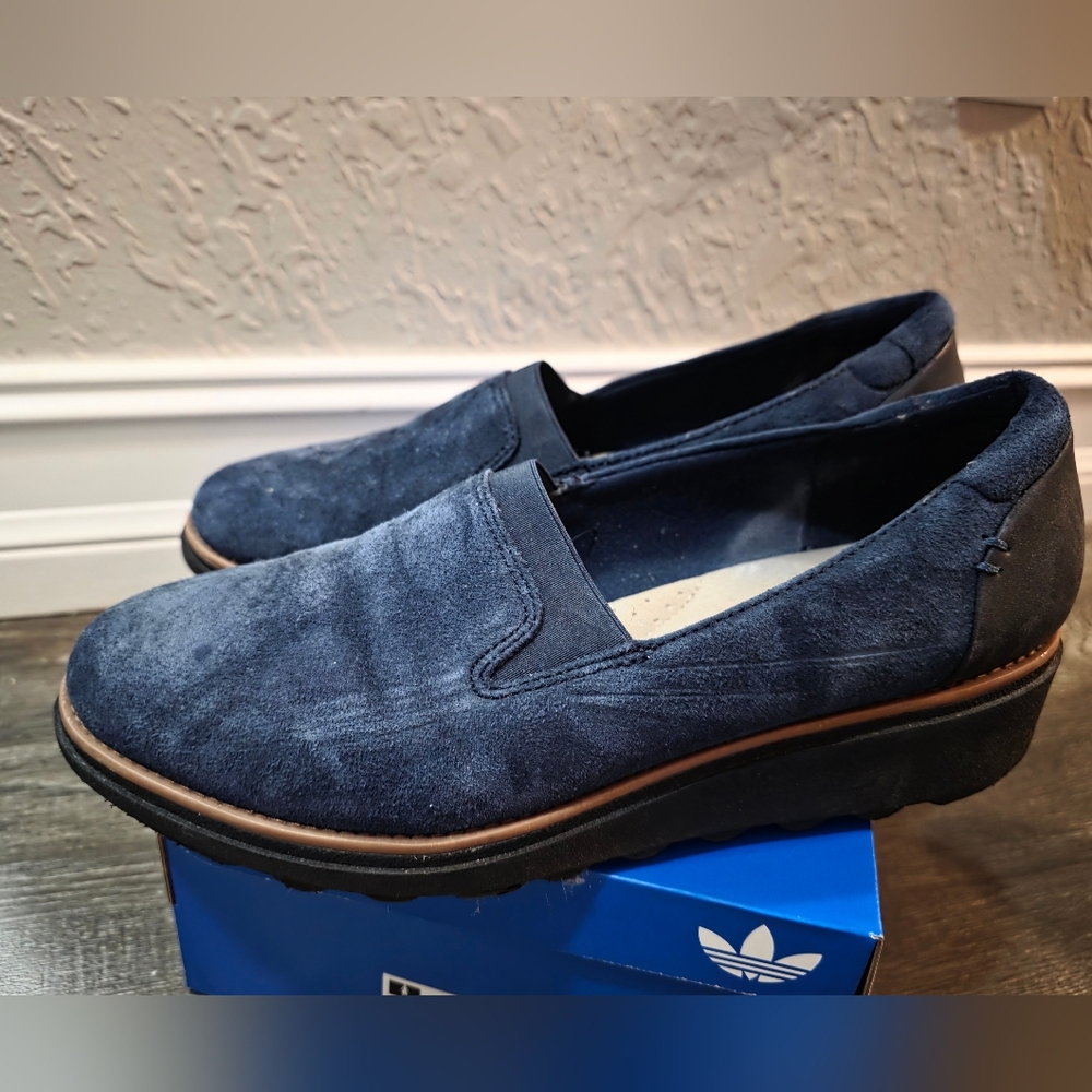 Womens Clarks Sky Wedge Slip On